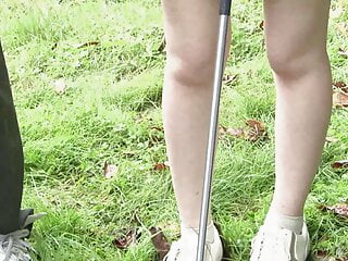 Smart Japanese ladies combine their hobbies - Golf and fucking
